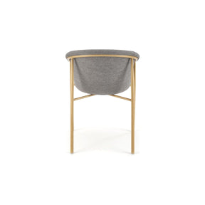 Scaun K489, gri/stejar, stofa clasica/metal, 59x56x80 cm