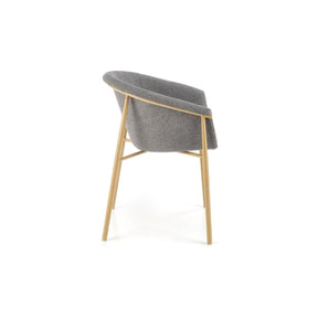 Scaun K489, gri/stejar, stofa clasica/metal, 59x56x80 cm