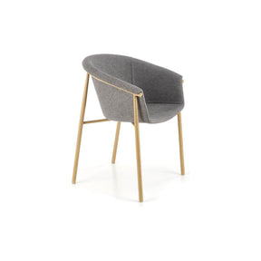 Scaun K489, gri/stejar, stofa clasica/metal, 59x56x80 cm