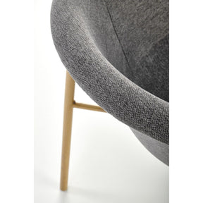 Scaun K489, gri/stejar, stofa clasica/metal, 59x56x80 cm