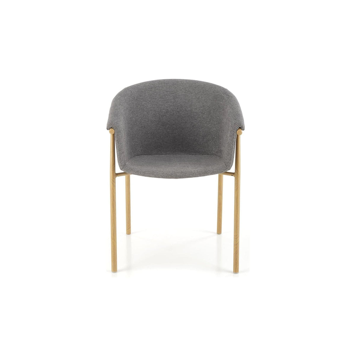 Scaun K489, gri/stejar, stofa clasica/metal, 59x56x80 cm