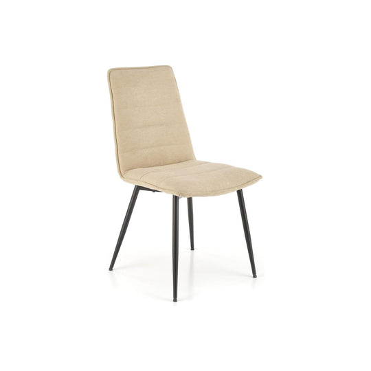 Scaun K493, bej/negru, stofa clasica/metal, 47x60x92 cm