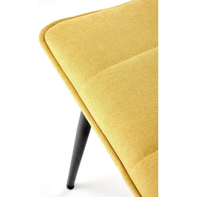 Scaun K493, galben/negru, stofa clasica/metal, 47x60x92 cm