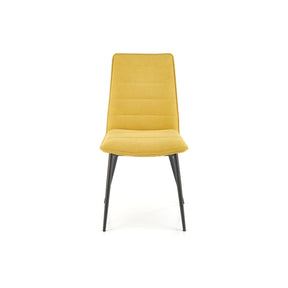 Scaun K493, galben/negru, stofa clasica/metal, 47x60x92 cm