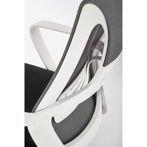 Scaun de birou VALDEZ 2, negru/alb, plasa/metal, 62x63x124 cm