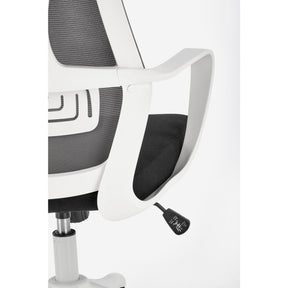 Scaun de birou VALDEZ 2, negru/alb, plasa/metal, 62x63x124 cm