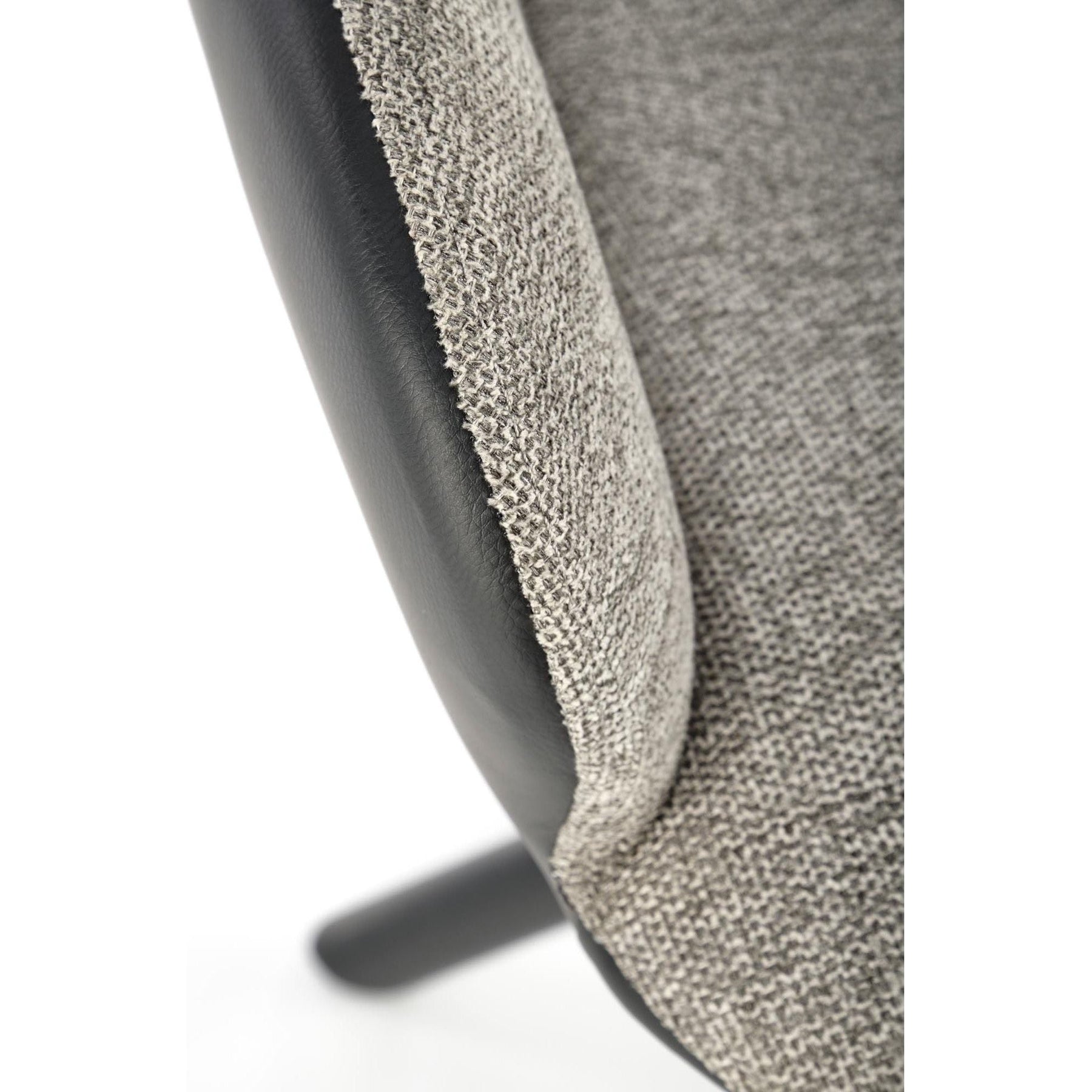 Scaun rotativ K494, gri/negru, stofa/piele ecologica, 85x57x59 cm