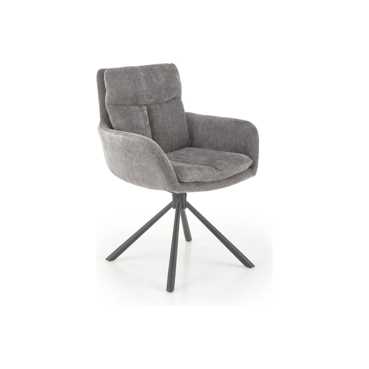 Scaun rotativ K495, gri, stofa clasica, 87x60x65 cm