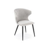 Scaun K496, gri, stofa clasica/metal, 56x58x84 cm