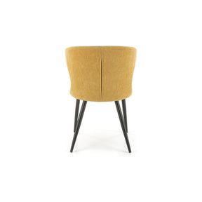 Scaun K496, galben, stofa clasica/metal, 56x58x84 cm