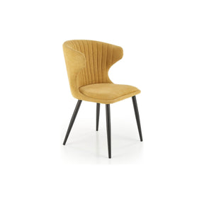 Scaun K496, galben, stofa clasica/metal, 56x58x84 cm