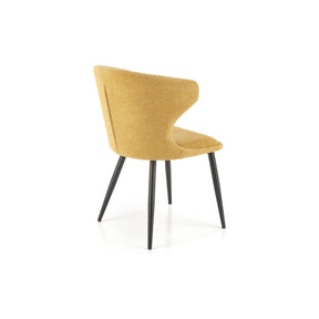 Scaun K496, galben, stofa clasica/metal, 56x58x84 cm