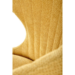 Scaun K496, galben, stofa clasica/metal, 56x58x84 cm