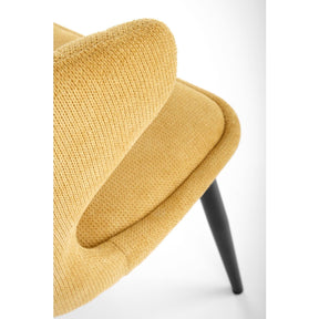 Scaun K496, galben, stofa clasica/metal, 56x58x84 cm