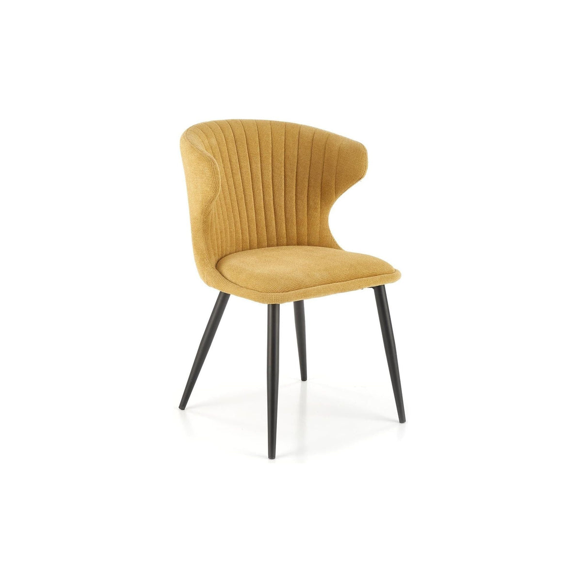 Scaun K496, galben, stofa clasica/metal, 56x58x84 cm