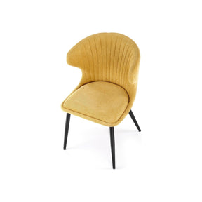 Scaun K496, galben, stofa clasica/metal, 56x58x84 cm
