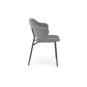 Scaun K497, gri deschis, stofa clasica/metal, 52x62x82 cm