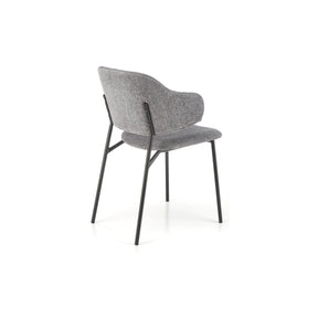 Scaun K497, gri deschis, stofa clasica/metal, 52x62x82 cm