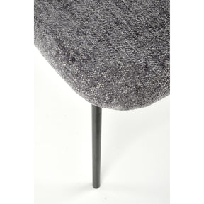 Scaun K497, gri deschis, stofa clasica/metal, 52x62x82 cm