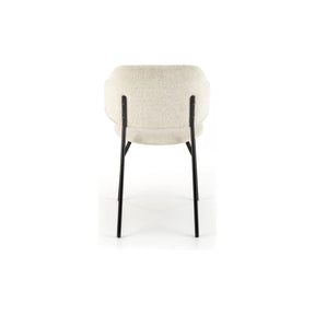 Scaun K497, crem, stofa clasica/metal, 52x62x82 cm
