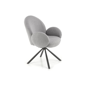 Scaun rotativ K498, gri, stofa/metal, 64x63x90 cm