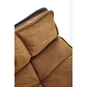 Scaun rotativ K523, maro/negru, stofa/piele ecologica, 85x61x61 cm