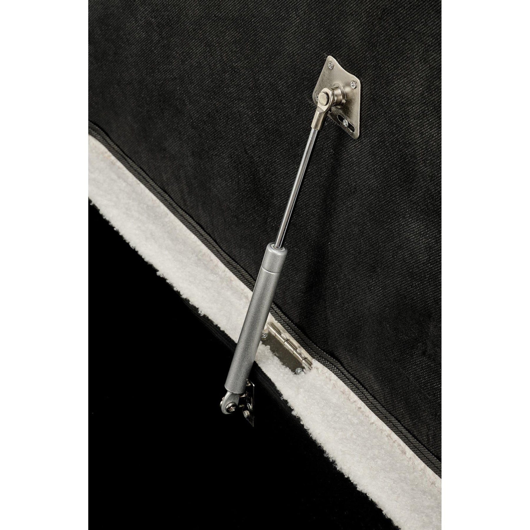 Bancheta AVEIRO, crem/negru, cu spatiu depozitare, 120x46x40 cm