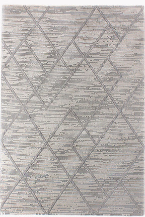 Covor MOTTO, 80x150 cm, forma dreptunghiulara, poliester, gri, 4587