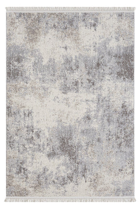 Covor BASTIA, 100x150 cm, forma dreptunghiulara, polipropilena, gri inchis/crem, 1275