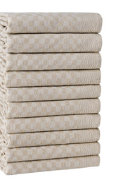 Set 10 prosoape bucatarie LOLA, crem, bumbac/poliester, 40x60 cm