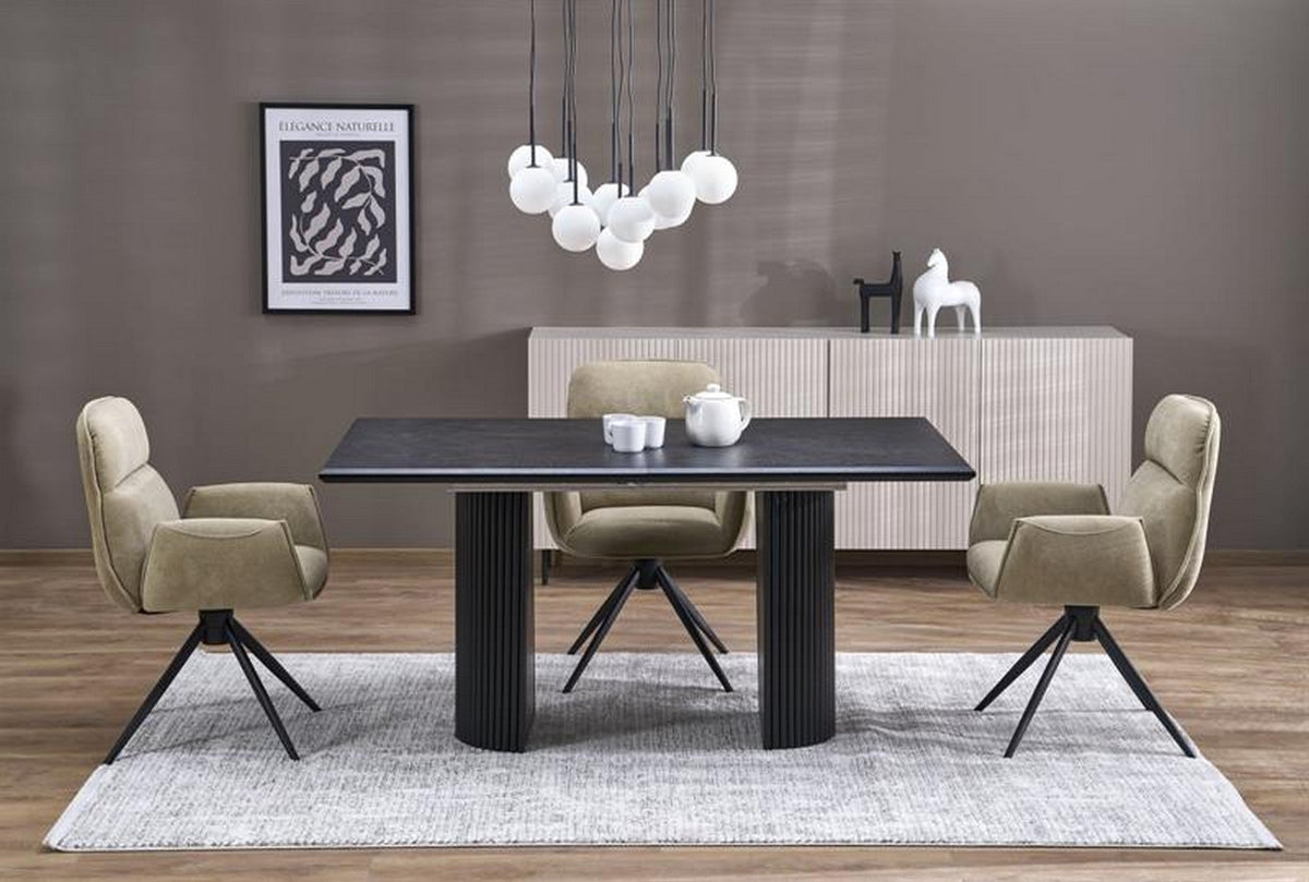 Masa extensibila BOLERO, negru, 160/250x90x78 cm