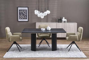 Masa extensibila BOLERO, negru, 160/250x90x78 cm