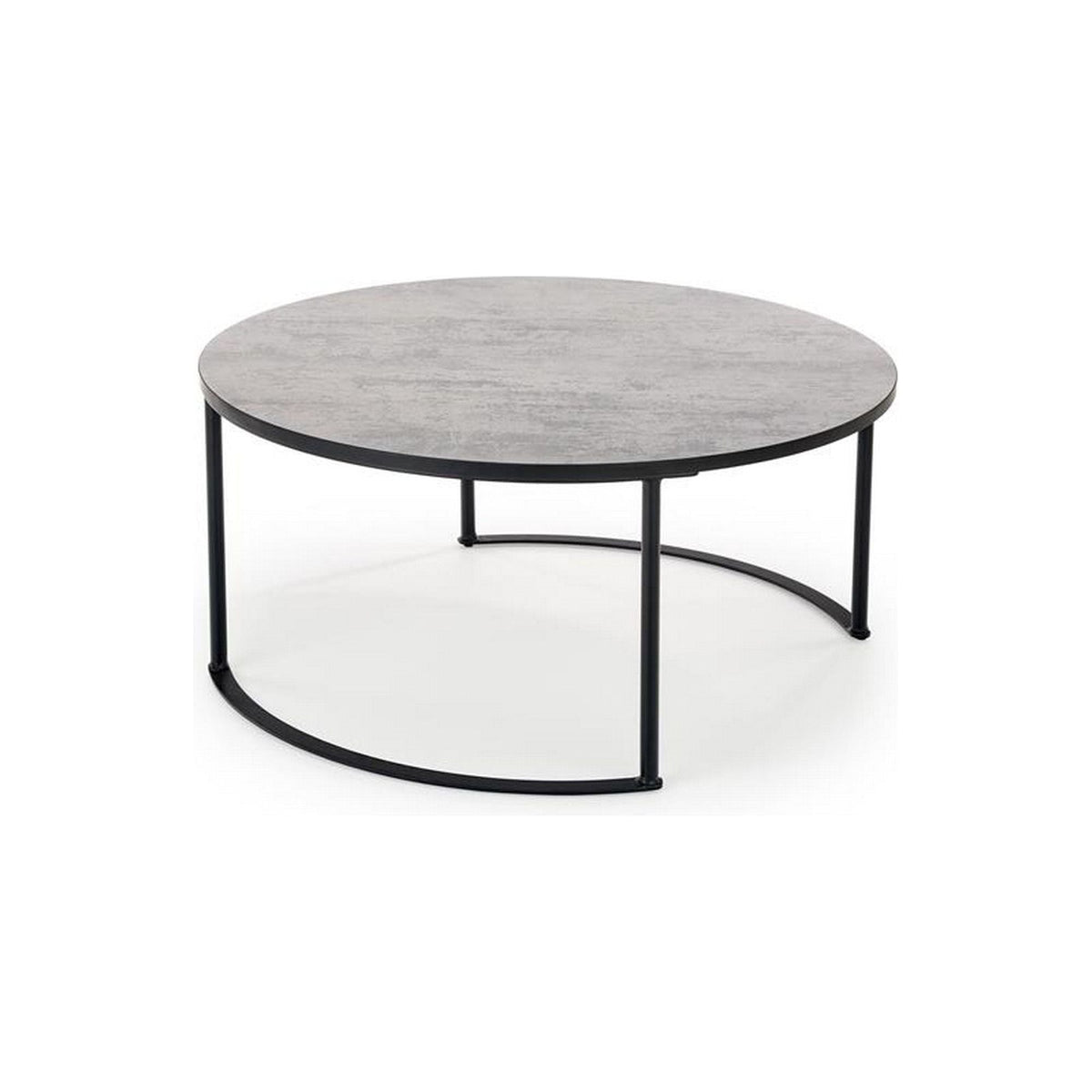 Masuta de cafea MACAO, gri/negru, 80x36 cm
