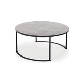 Masuta de cafea MACAO, gri/negru, 80x36 cm