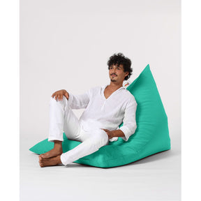 Fotoliu Pyramid Big Bed Pouf, poliester, turcoaz, 145x35x90 cm
