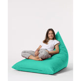 Fotoliu Pyramid Big Bed Pouf, poliester, turcoaz, 145x35x90 cm