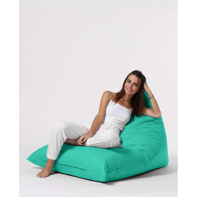 Fotoliu Pyramid Big Bed Pouf, poliester, turcoaz, 145x35x90 cm