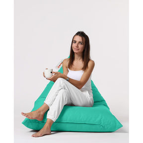 Fotoliu Pyramid Big Bed Pouf, poliester, turcoaz, 145x35x90 cm