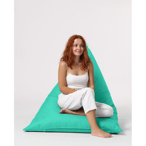 Fotoliu Pyramid Big Bed Pouf, poliester, turcoaz, 145x35x90 cm