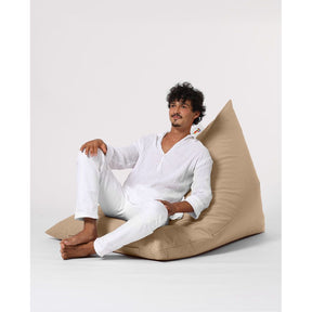Fotoliu Pyramid Big Bed Pouf, poliester, bej, 145x35x90 cm