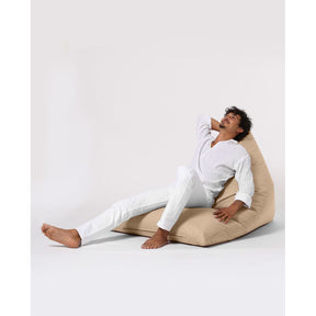 Fotoliu Pyramid Big Bed Pouf, poliester, bej, 145x35x90 cm