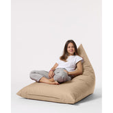 Fotoliu Pyramid Big Bed Pouf, poliester, bej, 145x35x90 cm