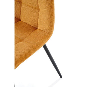 Scaun K560, galben/negru, stofa clasica/metal, 45x53x88 cm