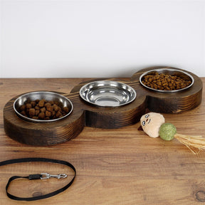 Set 3 boluri PET010, 100% LEMN, nuc, 17 x 4 x 48 cm