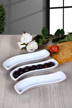 Set 3 boluri 275KRM1680, alb, ceramica, 18 cm