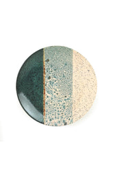 Set 6 farfurii desert 275KRM1845, verde/crem, ceramica, 20 cm
