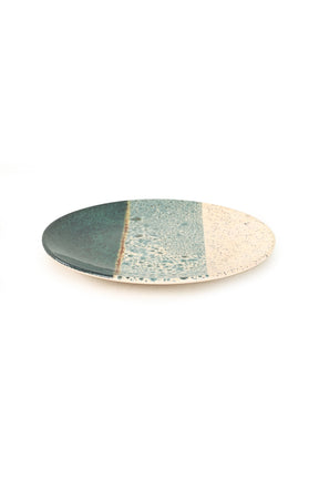 Set 6 farfurii desert 275KRM1845, verde/crem, ceramica, 20 cm