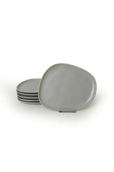 Set 6 farfurii 275KRM2207, gri, ceramica, 23 cm
