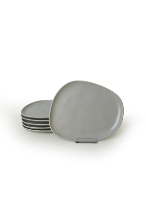 Set 6 farfurii 275KRM2207, gri, ceramica, 23 cm