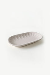 Set 2 platouri X00017596, crem, ceramica, 13x22 cm